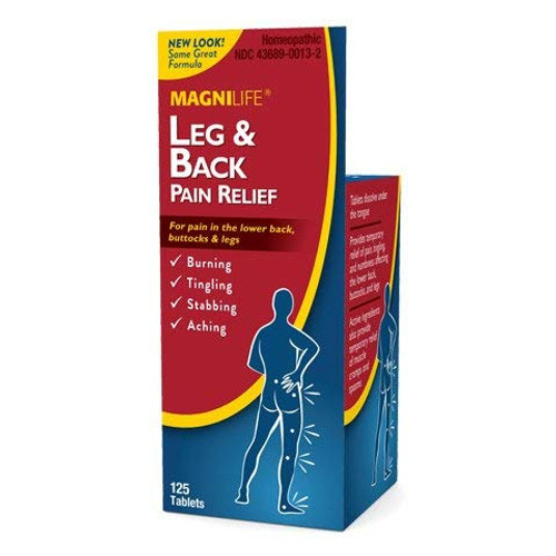 MagniLife Leg and Back Pain Relief, Fast-Acting Sciatica Pain Relief, Naturally Soothe Burning, Tingling and Stabbing Pains - 125 Tablets MagniLife Leg and Back Pain Relief, Fast-Acting Sciatica Pain Relief, Naturally Soothe Burning, Tingling and Stabbing Pains - 125 Tablets