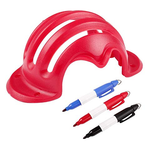 ErYao Golf Ball Triple Line Marker- Triple Track Ball Marker- Golf Ball Triple Track Alignment Marker Stencil- 3 Line Golf Ball Marker -Red-