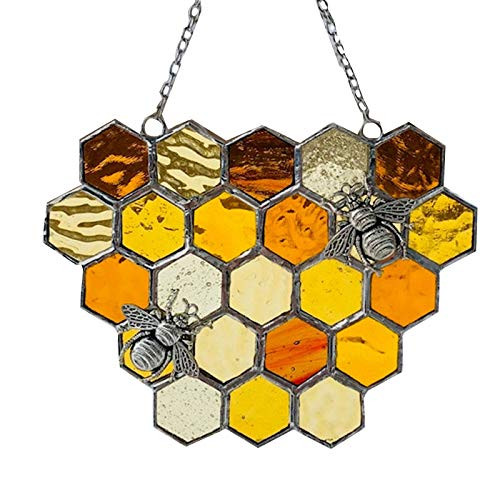 YIlanglang Queen and Bee Protect Honey Suncatcher Bee Suncatcher Bumble Bee Honeycomb Sun Catcher Bee Pendent for Wall Windows Hanging Ornament Bumblebee Art Home Decoration Bee Decor YIlanglang Queen and Bee Protect Honey Suncatcher Bee Suncatcher Bumble Bee Honeycomb Sun Catcher Bee Pendent for Wall Windows Hanging Ornament Bumblebee Art Home Decoration Bee Decor
