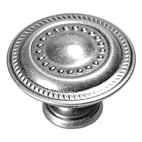 Hickory Hardware P8196-ST 1-1/4-Inch Manor House Cabinet Knob, Silver Stone
