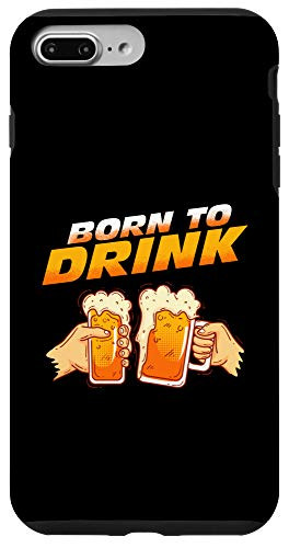 iPhone 7 Plus/8 Plus Born To Drink Beer Fan Drinker Drunk Alcohol Pub Bier Gift Case