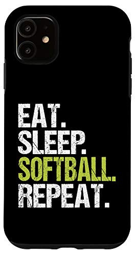 iPhone 11 Eat Sleep Softball Repeat Sport Fan Christmas Gift Case
