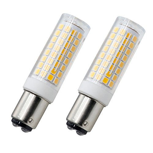 ba15d bulb, Dimmable All-New 102x2835SMD led ba15d Double Contact Bayonet Base bulb, 120V 7W Warm White 75W Halogen Replacement -2 Pack-