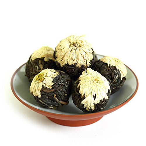 GOARTEA 100g / 3.5oz 2017 Year White Chrysanthemum Yunnan Bulang Mountain puer Pu Erh Puerh Tea Raw Ball Tuo Cha
