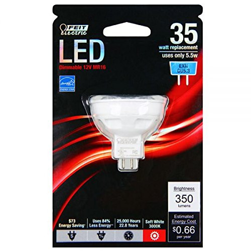 Feit Electric EXN/DM/LED 5.5 Watts, High Performance Dimmable MR16 Bi-Pin Bulb