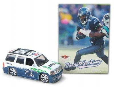 NFL Seattle Seahawks Diecast 2005 Cadillac Escalade with Darrell Jackson Fleer Ultra Trading Card