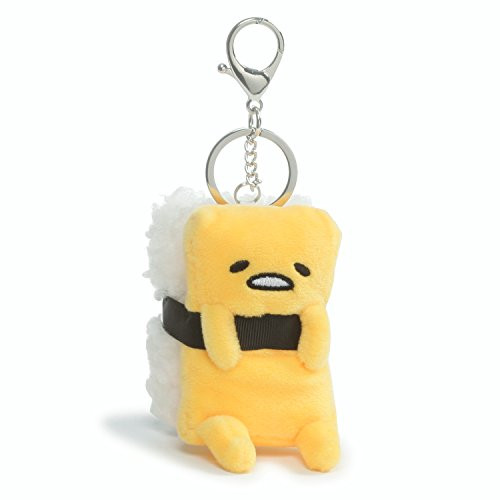 Gund Sanrio Gudetama the Lazy Egg Tamago Sushi Plush Keychain 3.5 , Yellow and White