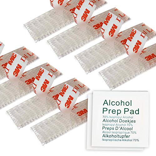 AUTOBOXCLUB - Heavy Duty EZPass/IPass/Toll Pass Mounting Strips/EZ Pass Mounting Strips/EZPass Transponder Device Holder/EZ Pass Adhesive Strip Set - 8pcs -4sets- with Alcohol Prep Pad