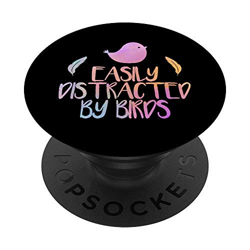 Avid Birder Birdwatching Gift - Twitcher Birding Bird Nerd PopSockets PopGrip- Swappable Grip for Phones  and  Tablets