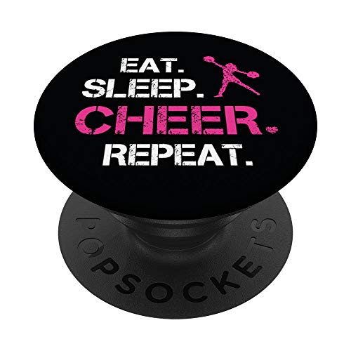Eat Sleep Cheer Repeat Cheerleading Girl Cheerleader Gift PopSockets Grip and Stand for Phones and Tablets Eat Sleep Cheer Repeat Cheerleading Girl Cheerleader Gift PopSockets Grip and Stand for Phones and Tablets
