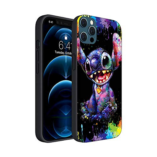 iPhone 12 Pro Max Case Anime Comic Series Protection Cover Back Case for iPhone 12 Pro Max -Stitch-Colorful-