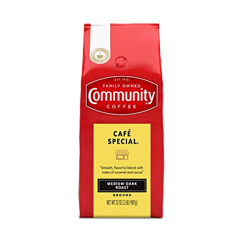 Community Coffee Cafe Special Medium Dark Roast Premium Ground 32 Oz Bag, Full Body Rich Flavorful Taste, 100 percent Select Arabica Coffee Beans Community Coffee Cafe Special Medium Dark Roast Premium Ground 32 Oz Bag, Full Body Rich Flavorful Taste, 100 percent Select Arabica Coffee Beans