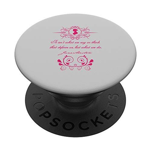 Jane Austen Quote Vintage Book Club Fans Literary Gift PopSockets PopGrip- Swappable Grip for Phones  and  Tablets