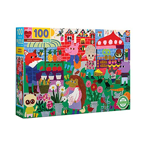 eeBoo Green Market 100 Piece Puzzle, 1 EA