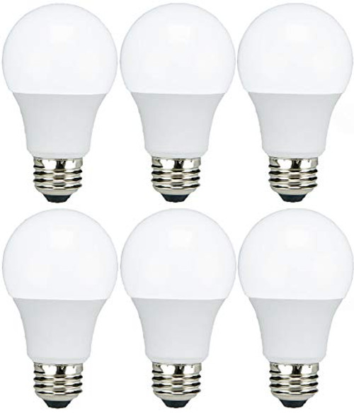 TCP LED 75 Watt Equivalent, 6 Pack, A19 Non-Dimmable Light Bulbs, Soft White -2700K-