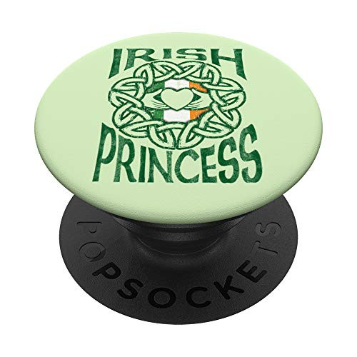 Irish Princess Celtic Knot Claddagh Ring Gift PopSockets PopGrip- Swappable Grip for Phones  and  Tablets