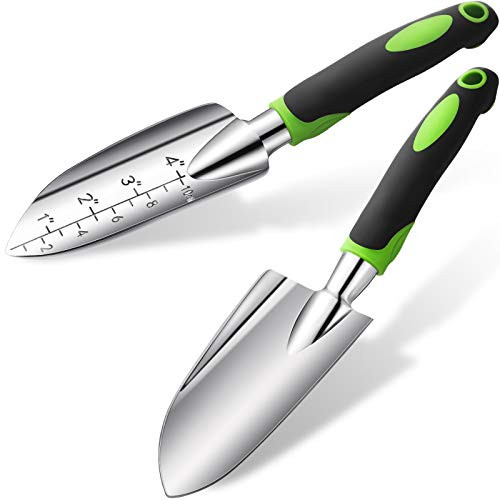 Gardening Shovel Set, Garden Hand Shovel Garden Trowel Transplant Trowel Aluminum Alloy Planting Tools with Rubber Handle for Gardening, Cultivating, Gardening, Planting Supplies Gardening Shovel Set, Garden Hand Shovel Garden Trowel Transplant Trowel Aluminum Alloy Planting Tools with Rubber Handle for Gardening, Cultivating, Gardening, Planting Supplies