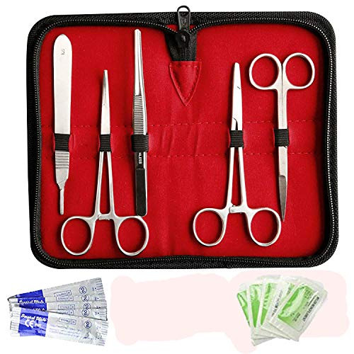 Laplay Suture Kit - 15 Pcs Advanced Dissection Kit Biology Lab Anatomy Dissecting Set with Scalpel Handle and Blades for Medical Students and Veterinary