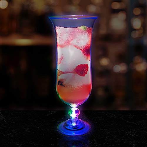 LED Light Up 16 oz Hurricane Cocktail Cup Party Drinkware