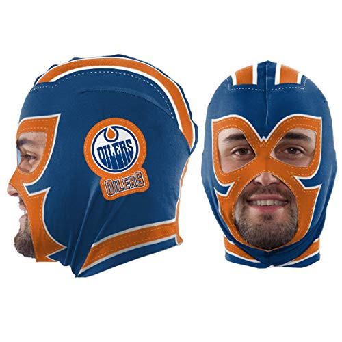 Littlearth NHL Edmonton Oilers Unisex Nhlnhl Fan Mask, Navy, One Size Fits Most
