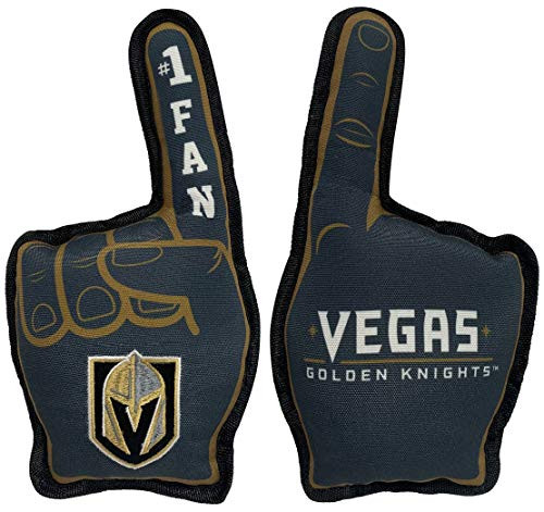 Pets First NHL LAS Vegas Golden Knights -1 Fan Toy for Dogs  and  Cats. Best Tough PET Toy with Inner Squeaker, one Size -LVK-3277-