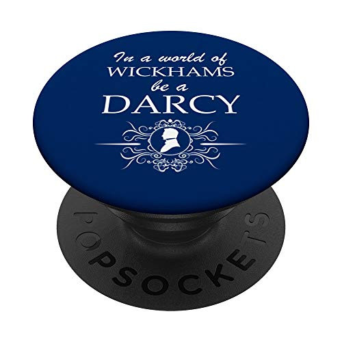 Jane Austen Wickham or Darcy Pride  and  Prejudice Book Fans PopSockets Grip and Stand for Phones and Tablets
