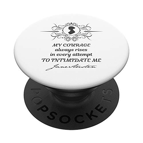 Jane Austen  and  Mr. Darcy Book Club Fans Quotes Collectors PopSockets PopGrip- Swappable Grip for Phones  and  Tablets