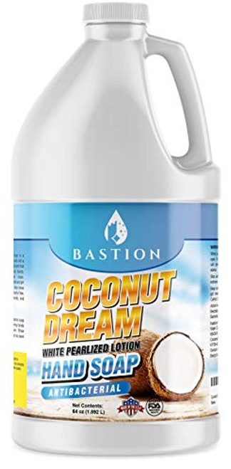 Antibacterial Hand Soap - Coconut Dream Moisturizing Pearlized Liquid Hand Wash - 1/2 Gallon -64 oz.- Bulk. Refill Jug. Coconut Dream Scented. Non-toxic. Made in the USA. Antibacterial Hand Soap - Coconut Dream Moisturizing Pearlized Liquid Hand Wash - 1/2 Gallon -64 oz.- Bulk. Refill Jug. Coconut Dream Scented. Non-toxic. Made in the USA.