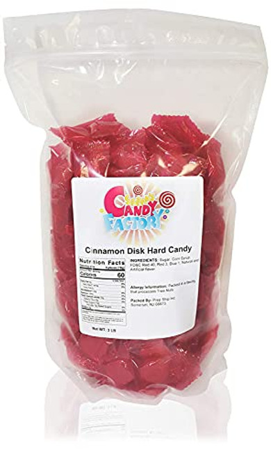 Sarah's Candy Factory Cinnamon Disc Hard Candy in Resealable Bag, 3 Lbs Sarah's Candy Factory Cinnamon Disc Hard Candy in Resealable Bag, 3 Lbs