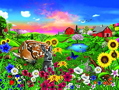 SUNSOUT INC Peaceful Pastures 300 pc Jigsaw Puzzle