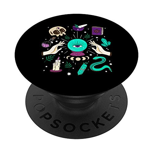 Cute Gypsy Fortune Teller Psychic Crystal Ball Gift PopSockets PopGrip- Swappable Grip for Phones  and  Tablets