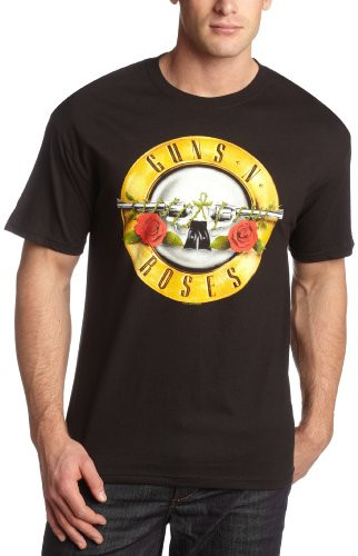 Bravado Men's Guns N Roses Bullet T-Shirt,Black,Small