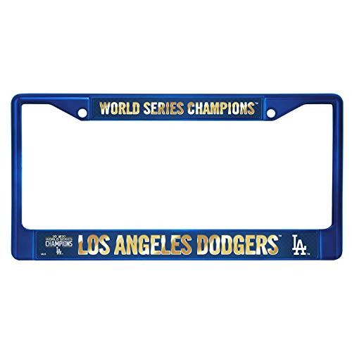 Rico 2020 Los Angeles LA Dodgers World Champions Colored Chrome Frame - Navy - WS Baseball Fan License Plate Rico 2020 Los Angeles LA Dodgers World Champions Colored Chrome Frame - Navy - WS Baseball Fan License Plate