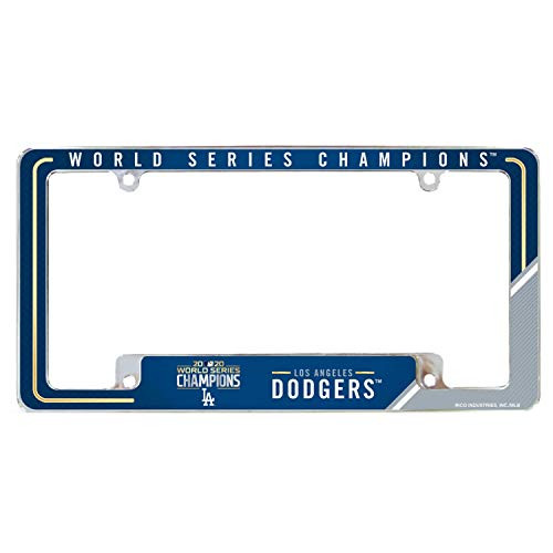 Rico 2020 Los Angeles LA Dodgers World Champions All Over Chrome Frame, WS Baseball Fan License Plate Rico 2020 Los Angeles LA Dodgers World Champions All Over Chrome Frame, WS Baseball Fan License Plate