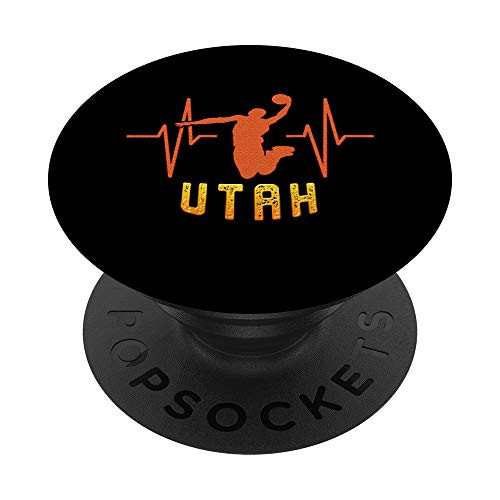 Vintage Gift For the Jazz Fans Utah i heart basketball PopSockets PopGrip- Swappable Grip for Phones  and  Tablets