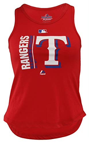 Outerstuff MLB Youth Girls -7-16- Texas Rangers AC Team Icon Field Tank, Red Medium -10-12-