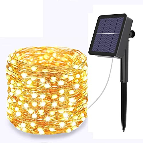 Solar String Lights Outdoor,Solar lamp String, 200 LED Waterproof Solar Copper Wire Lights, 8 Modes Solar Fairy Lights Decoration String Lights for Patio Garden Yard Party Wedding -1 Pack, 72 ft-