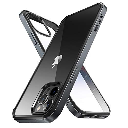 SUPCASE Unicorn Beetle Edge Series Case Designed for iPhone 12 Pro Max -2020 Release- 6.7 Inch, Slim Frame Case with TPU Inner Bumper  and  Transparent Back -Black-