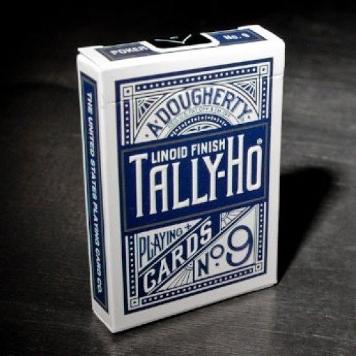Tally Ho No 9 Fan Back Standard Playing Cards -Blue- Deck