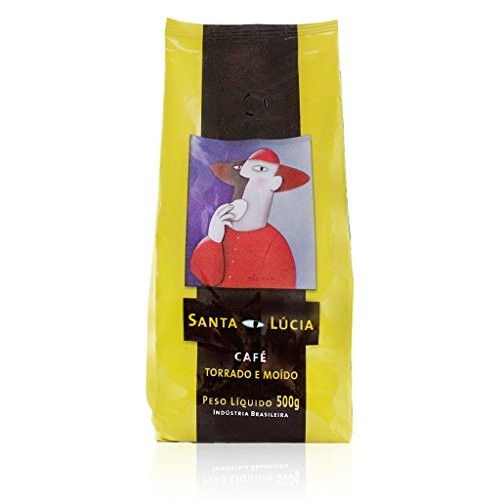 Santa Lucia Ground Coffee, Medium Roast, Fresh Roasted Brazilian Gourmet Coffee, 17.06oz (1) Santa Lucia Ground Coffee, Medium Roast, Fresh Roasted Brazilian Gourmet Coffee, 17.06oz (1)