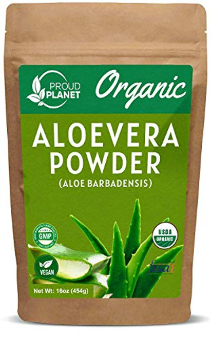 Organic Aloe Vera Powder for Hair and Face - Aloe Barbadensis - AloeVera Extract USDA Certified by Proud Planet
-1 Pound - 16 Ounce- Organic Aloe Vera Powder for Hair and Face - Aloe Barbadensis - AloeVera Extract USDA Certified by Proud Planet
-1 Pound - 16 Ounce-