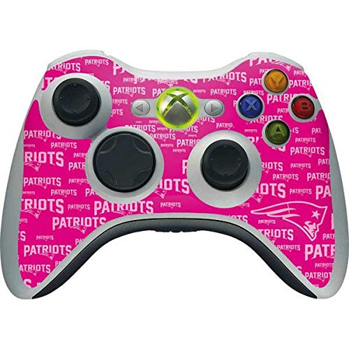 Skinit Decal Gaming Skin Compatible with Xbox 360 Wireless Controller - Officially Licensed NFL New England Patriots - Blast Pink Design
