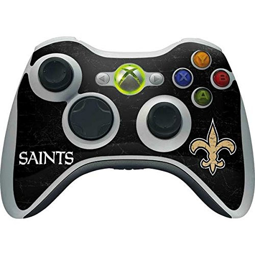 Skinit Decal Gaming Skin Compatible with Xbox 360 Wireless Controller - Officially Licensed NFL New Orleans Saints Distressed Design