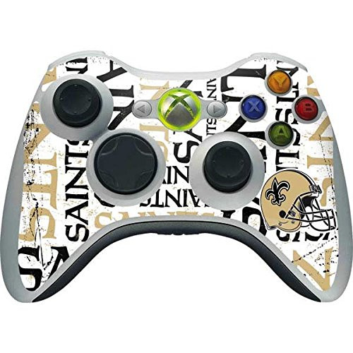 Skinit Decal Gaming Skin Compatible with Xbox 360 Wireless Controller - Officially Licensed NFL New Orleans Saints - Blast Design