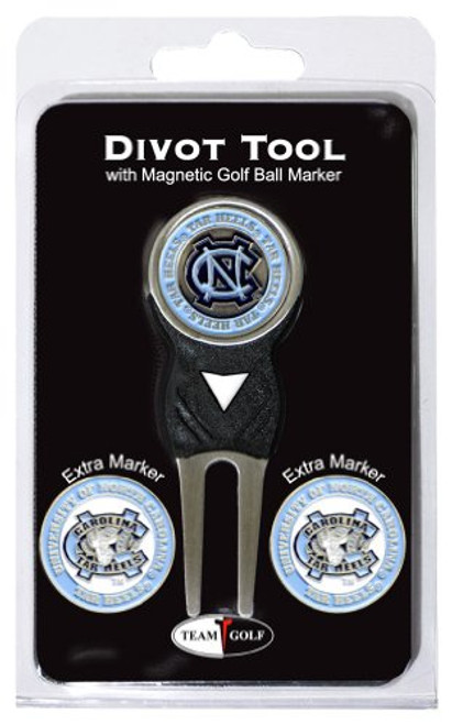 Team Golf NCAA North Carolina Tar Heels Divot Tool with 3 Golf Ball Markers Pack, Markers are Removable Magnetic Double-Sided Enamel Team Golf NCAA North Carolina Tar Heels Divot Tool with 3 Golf Ball Markers Pack, Markers are Removable Magnetic Double-Sided Enamel