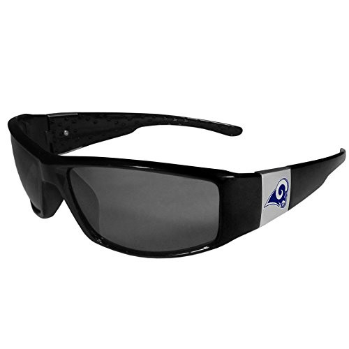 NFL Siskiyou Sports Fan Shop Los Angeles Rams Chrome Wrap Sunglasses One Size Black