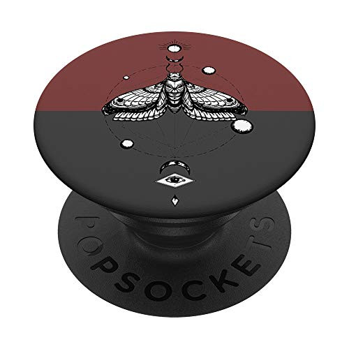 Cute Death Moth Dark Goth Gothic Witch Occult PopSockets PopGrip- Swappable Grip for Phones  and  Tablets