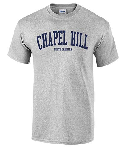 Shrunken Head Brand Chapel Hill T-Shirt in Ash Grey Fan Shop Clothing UNC North Carolina Grey Tshirt for Men