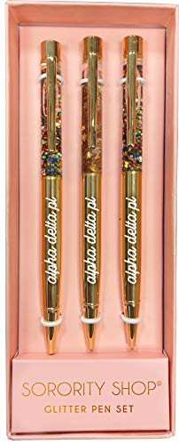 Alpha Delta Pi Sorority Glitter Pen Set