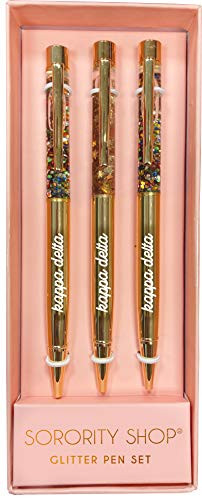 Kappa Delta Sorority Glitter Pen Set